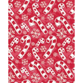 Gift Wrap (24"x100') FLAKES & CANDY CANES